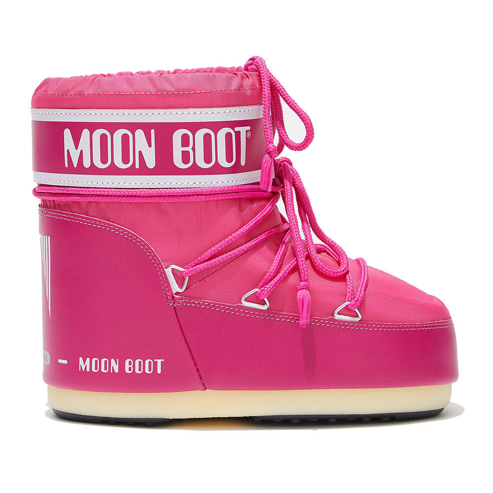 MOON BOOT Icon Low Damen-Schneestiefel aus Nylon in Bougainvillea-Farbe