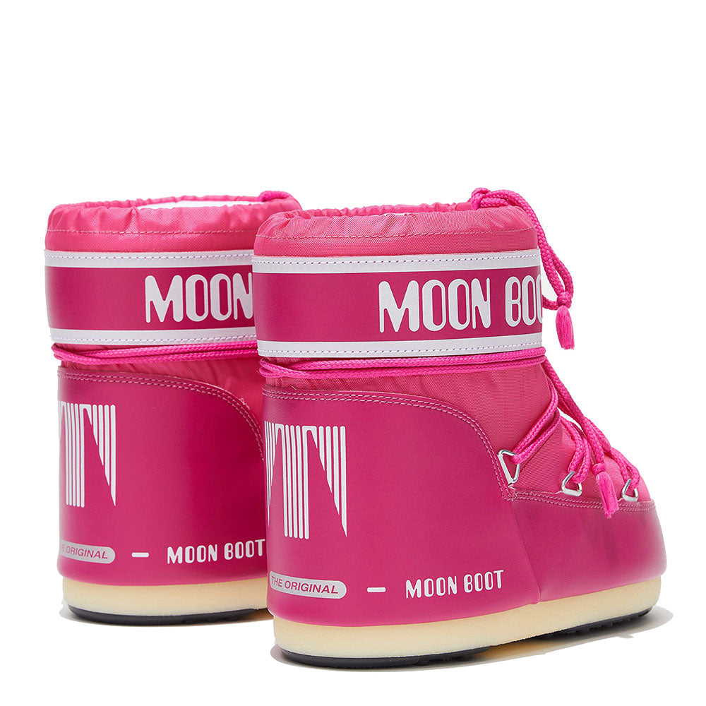 MOON BOOT Icon Low Damen-Schneestiefel aus Nylon in Bougainvillea-Farbe