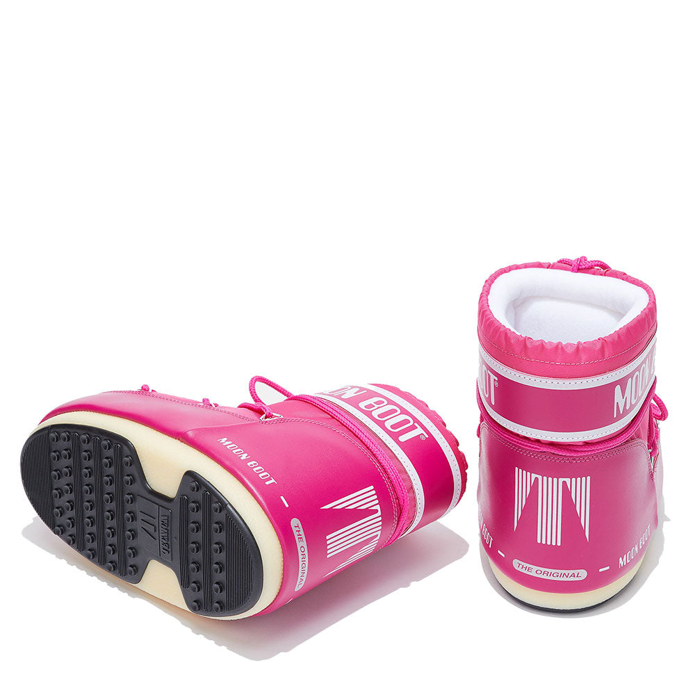 MOON BOOT Icon Low Damen-Schneestiefel aus Nylon in Bougainvillea-Farbe