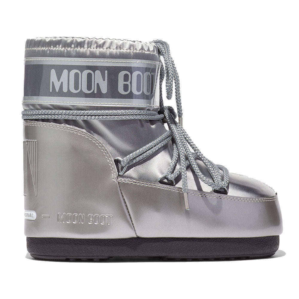 Stivali da Neve Donna MOON BOOT Icon Low Glance in Raso Silver