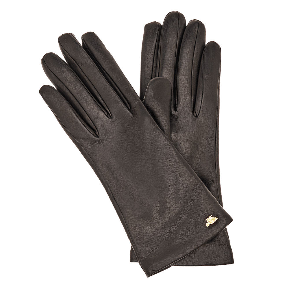 THE BRIDGE Damenhandschuhe Life Style-Linie aus schwarzem Leder, Größe 7, mit Rabatt – Cuoieriashop