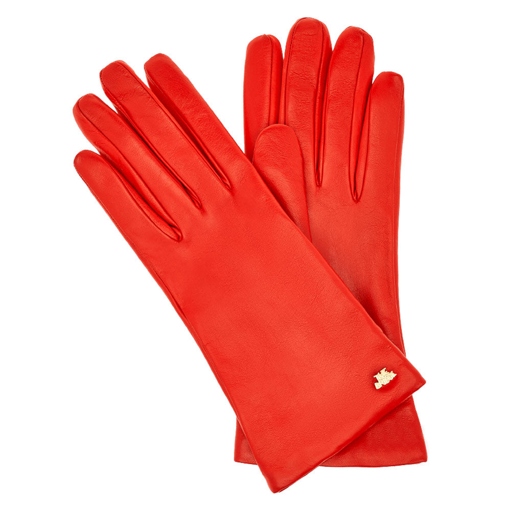 THE BRIDGE Damenhandschuhe Life Style Linie aus rotem Leder, Größe 7 – Cuoieriashop