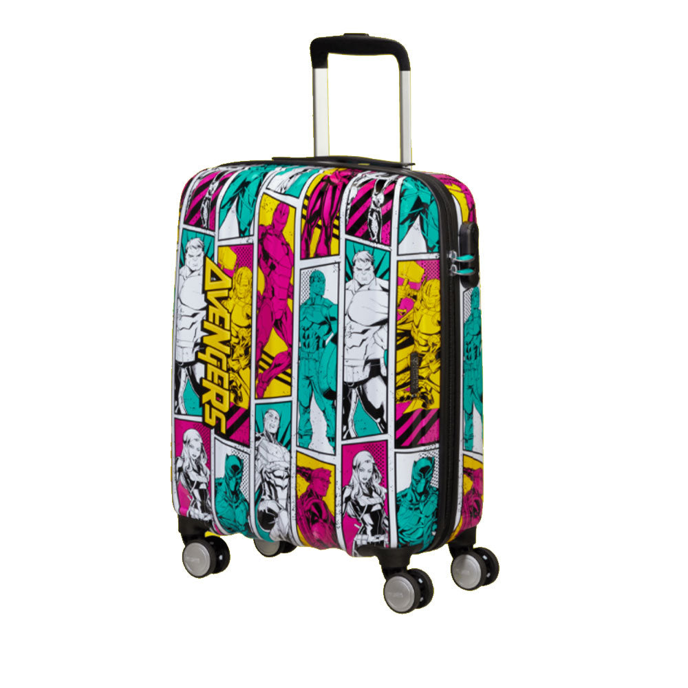 Trolley Cabina 55cm 4 Ruote Leggero 2,6kg - American Tourister Marvel Legends Avengers Pop Art