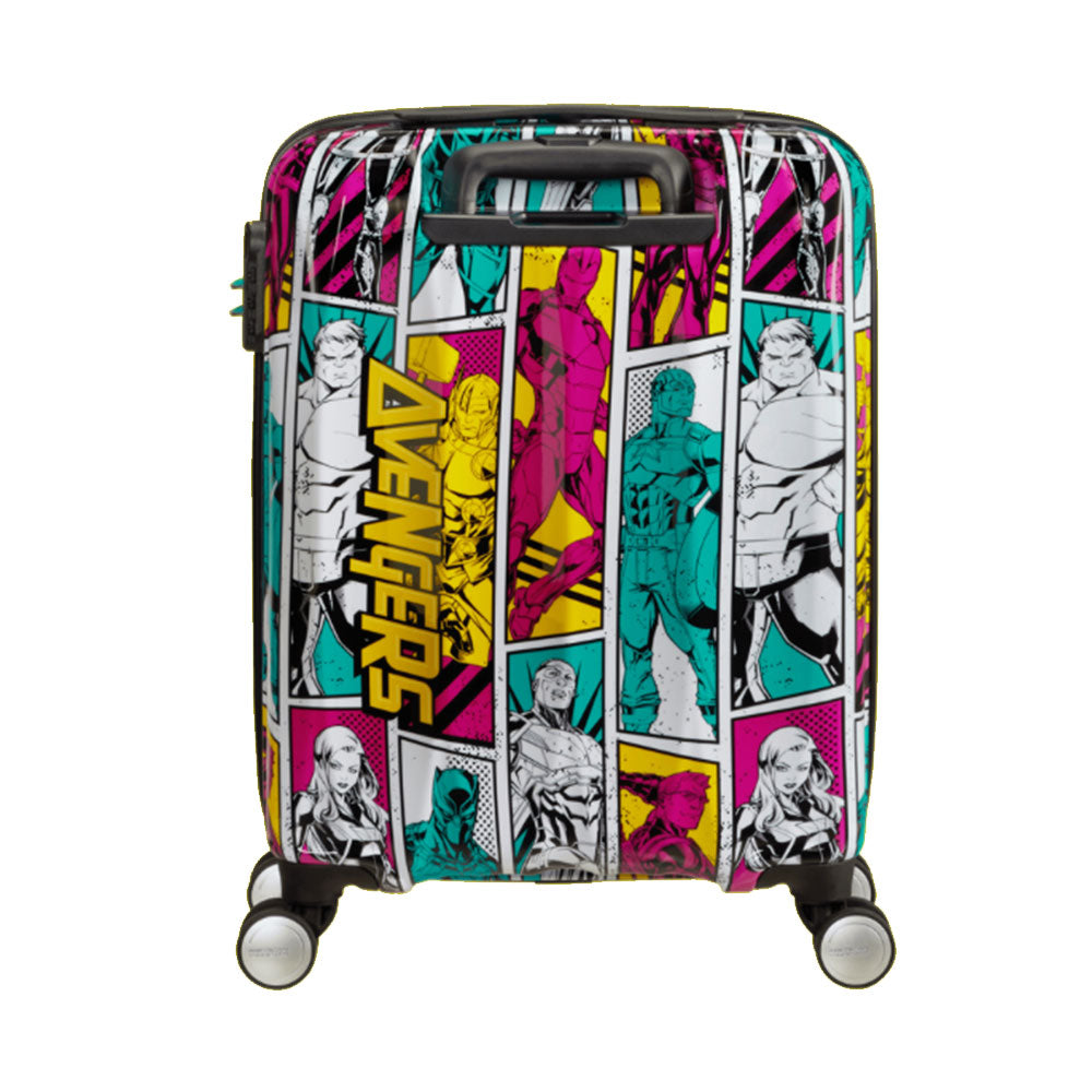 Trolley Cabina 55cm 4 Ruote Leggero 2,6kg - American Tourister Marvel Legends Avengers Pop Art