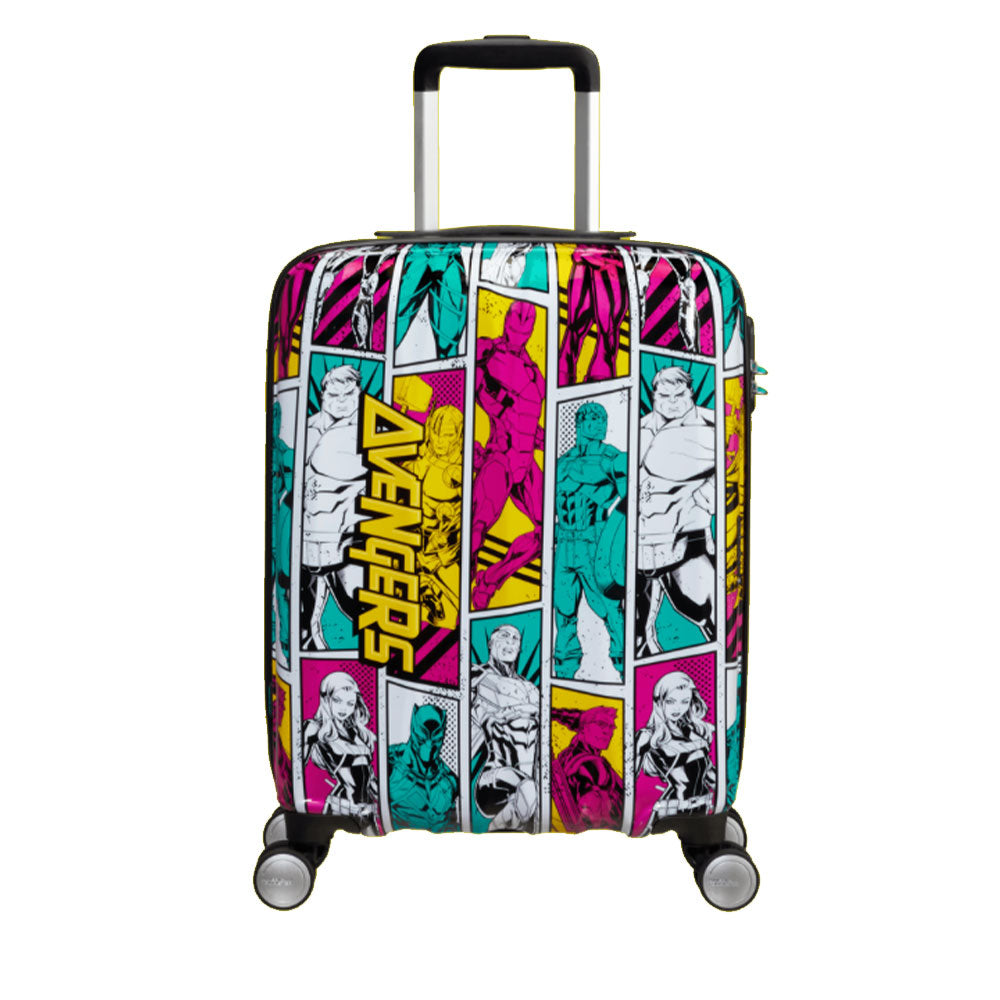 Trolley Cabina 55cm 4 Ruote Leggero 2,6kg - American Tourister Marvel Legends Avengers Pop Art