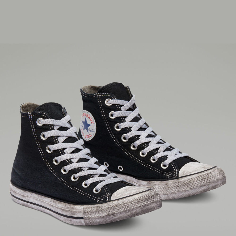 Scarpe Unisex CONVERSE Sneakers linea Chuck Taylor All Star Canvas Smoke High Top in Tessuto Nero