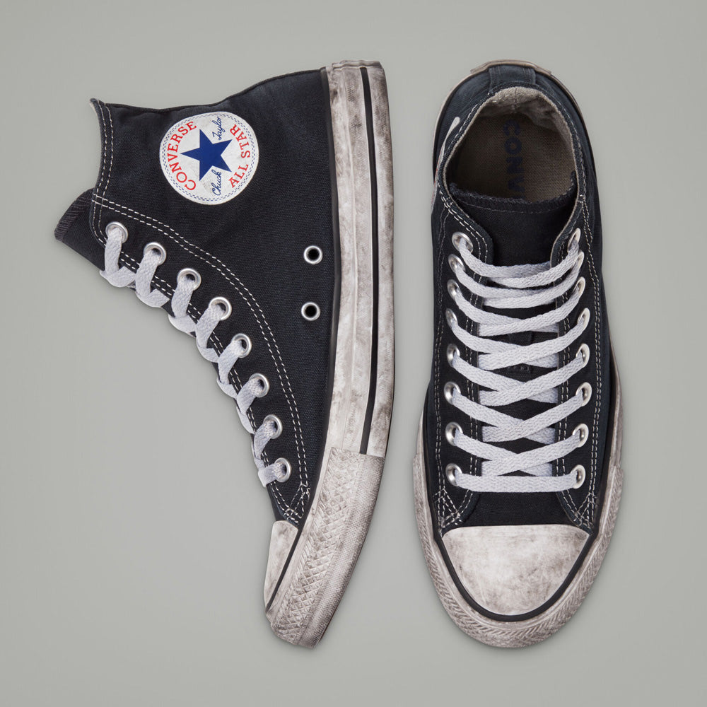 Scarpe Unisex CONVERSE Sneakers linea Chuck Taylor All Star Canvas Smoke High Top in Tessuto Nero
