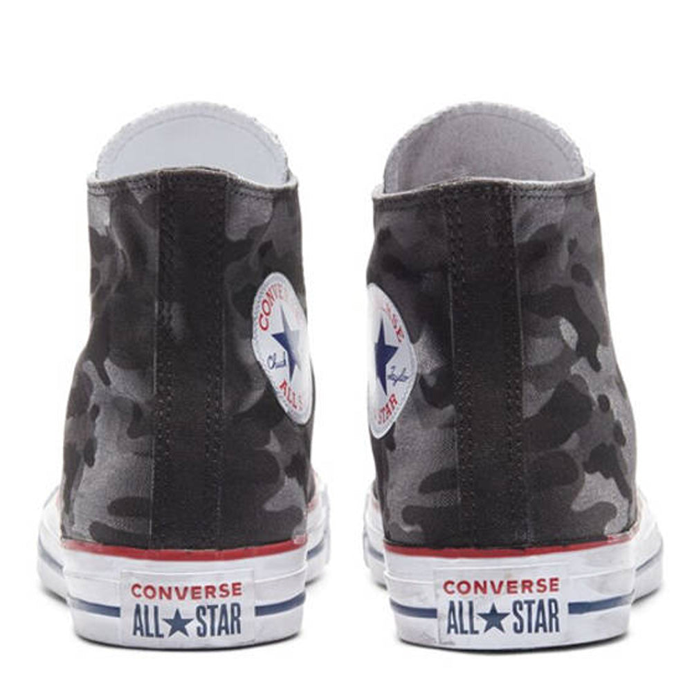 Scarpe Unisex CONVERSE Sneakers linea Chuck Taylor All Star Camo Carchoal High Top in Tessuto Grigio