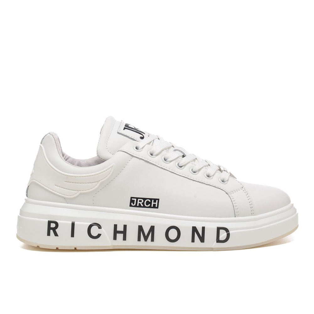 Scarpe Donna JOHN RICHMOND Sneakers in Pelle Bianca con Logo Laterale