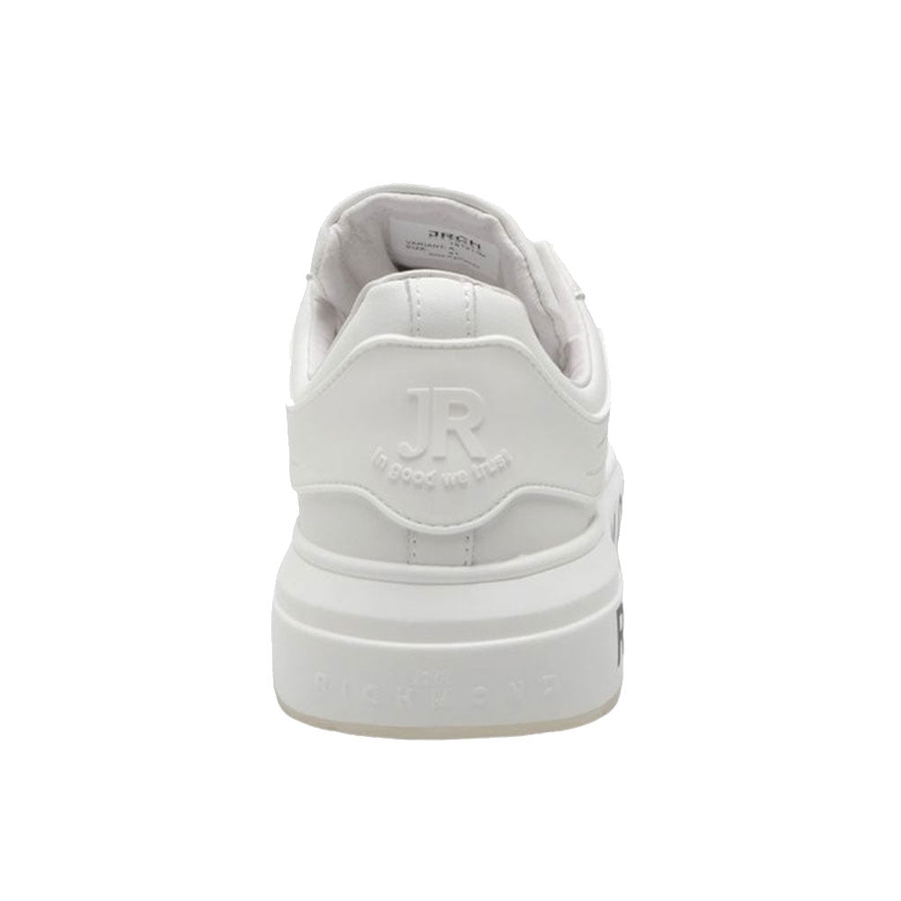 Scarpe Donna JOHN RICHMOND Sneakers in Pelle Bianca con Logo Laterale