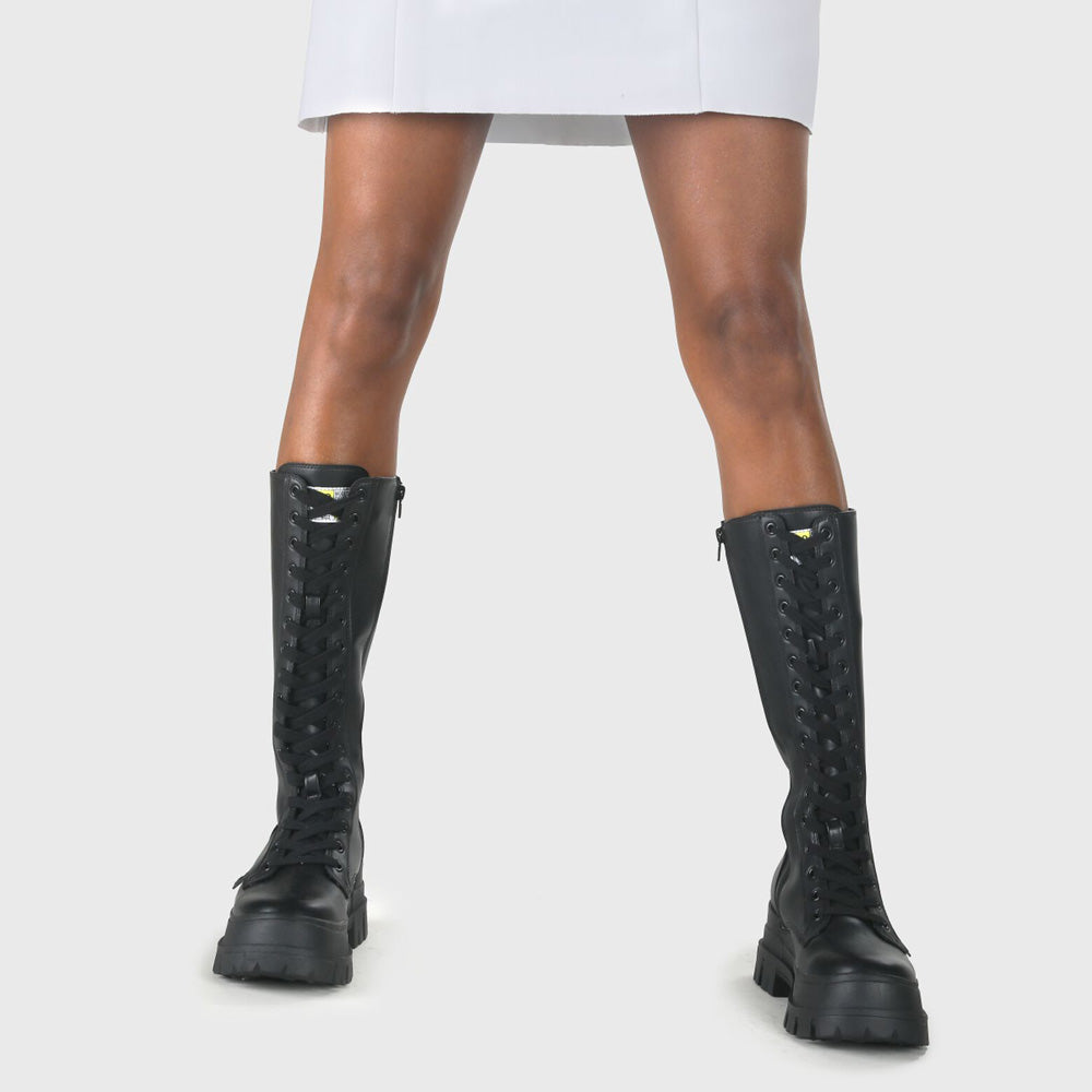 Scarpe BUFFALO Anfibi Alti Vegan linea Aspha On colore Nero