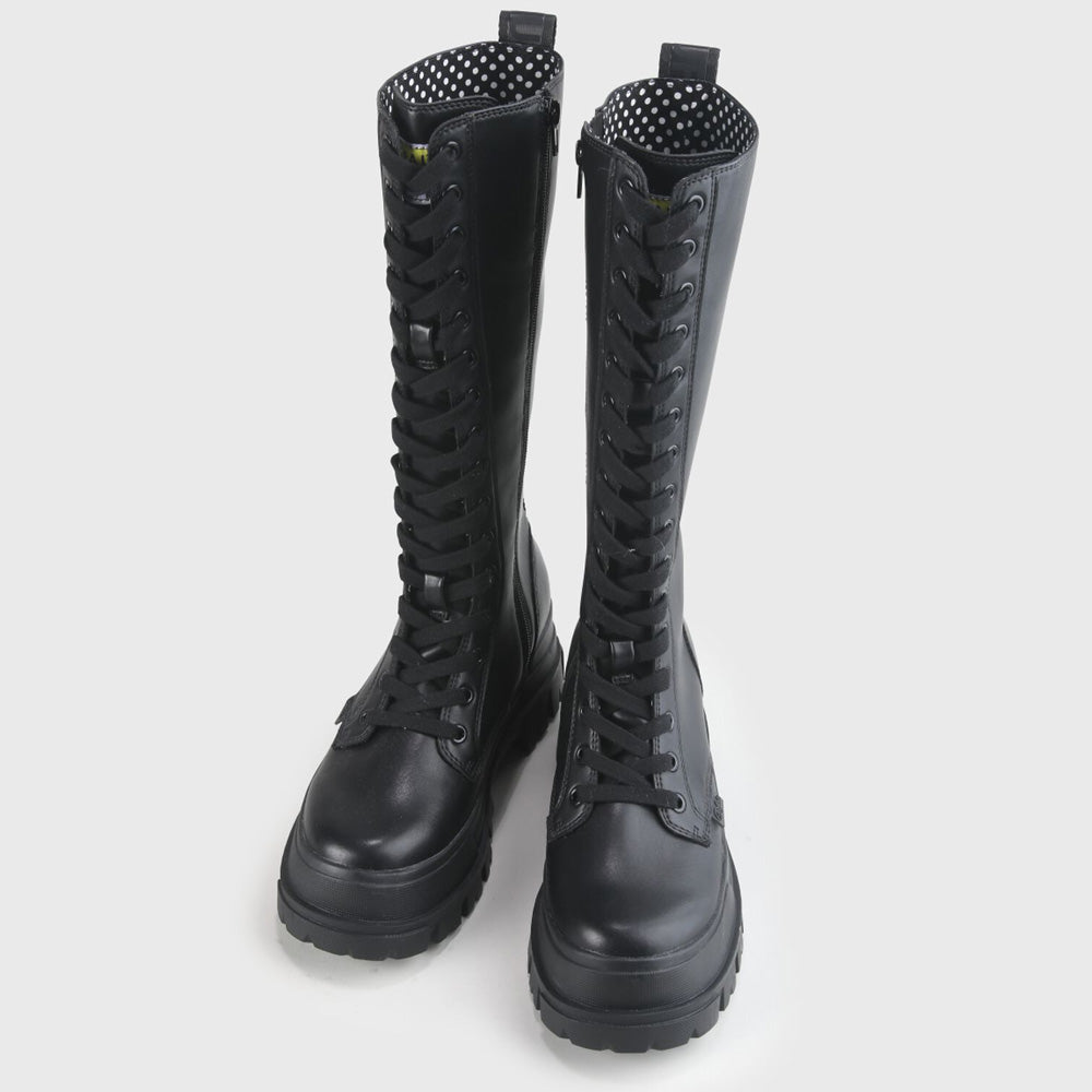 Scarpe BUFFALO Anfibi Alti Vegan linea Aspha On colore Nero