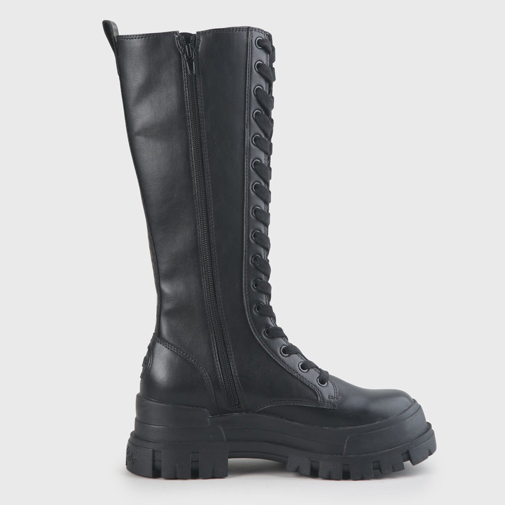 Scarpe BUFFALO Anfibi Alti Vegan linea Aspha On colore Nero