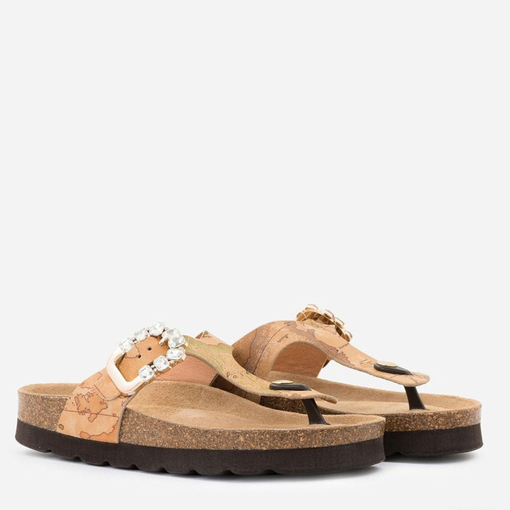Sandali Donna Infradito in Nappa 1A Classe Alviero Martini stampa Geo Classic E147