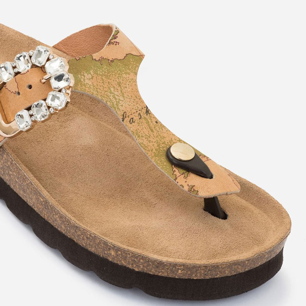 Sandali Donna Infradito in Nappa 1A Classe Alviero Martini stampa Geo Classic E147