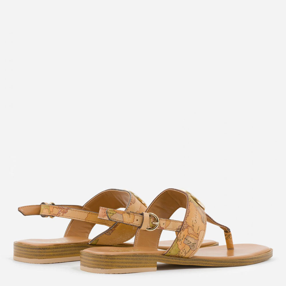 Scarpe Donna 1A Classe Alviero Martini Sandali Infradito in Nappa stampa Geo Classic E354