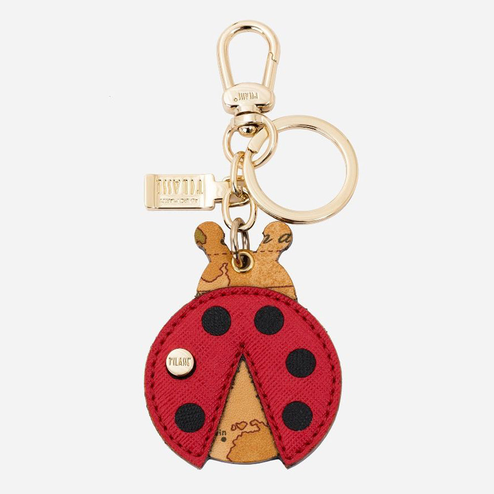 Portachiavi Donna 1A Classe Alviero Martini con Charm a Coccinella Rosso PI39