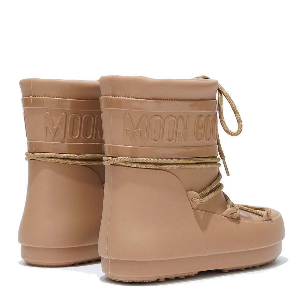 Niedrige MOON BOOT Regenstiefel aus braunem Gummi