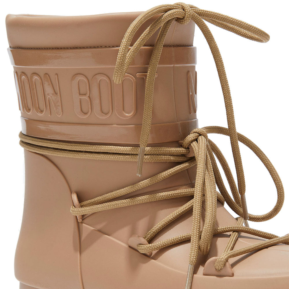 Niedrige MOON BOOT Regenstiefel aus braunem Gummi