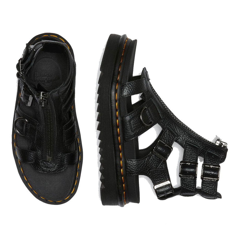 Scarpe Donna DR. MARTENS Sandali linea Olson in Pelle Nera