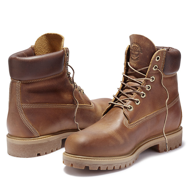 Scarpe Uomo TIMBERLAND Stivali linea Premium Heritage 6 Inch colore Marrone Chiaro