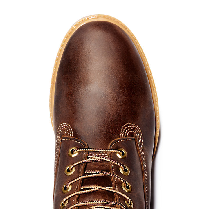 Scarpe Uomo TIMBERLAND Stivali linea Premium Heritage 6 Inch colore Marrone Scuro