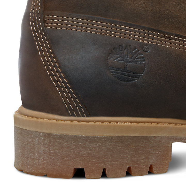 Scarpe Uomo TIMBERLAND Stivali linea Premium Heritage 6 Inch colore Marrone Scuro