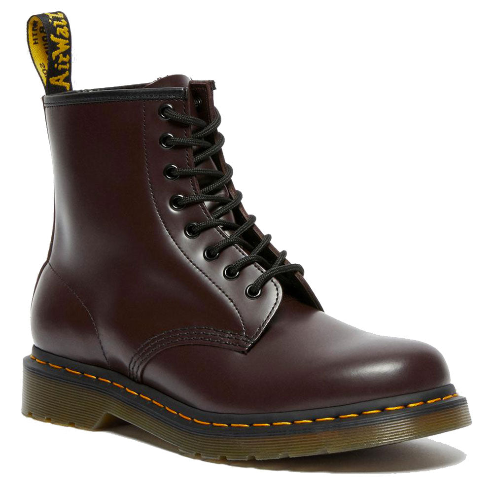 Scarpe Unisex DR. MARTENS Stivali linea 1460 in Pelle Smooth Burgundy