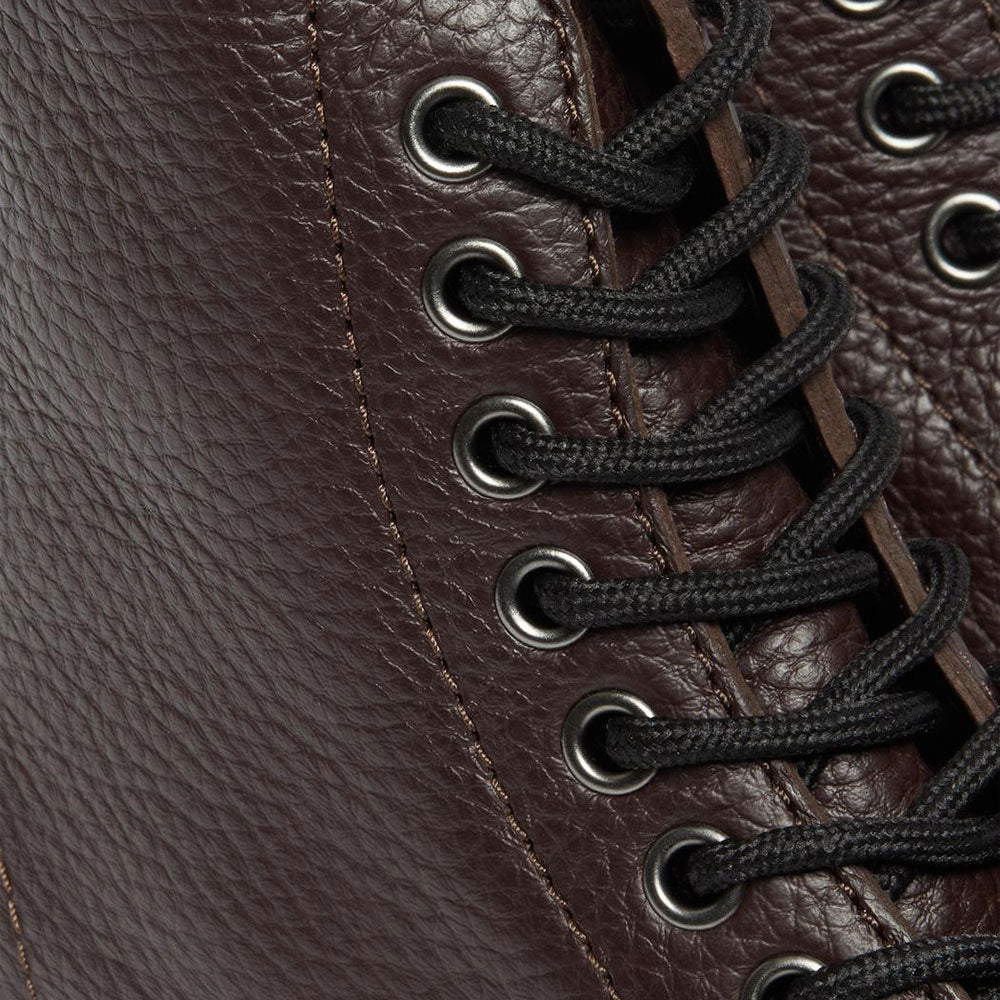 Scarpe Donna DR. MARTENS Stivali Platform linea Sinclair in Pelle Burgundy