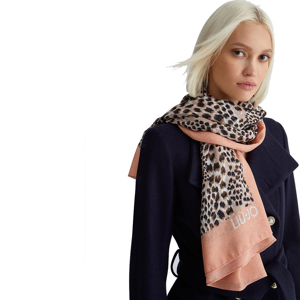 Foulard Donna 120 x 120 cm LIU JO in Tessuto stampa Animalier
