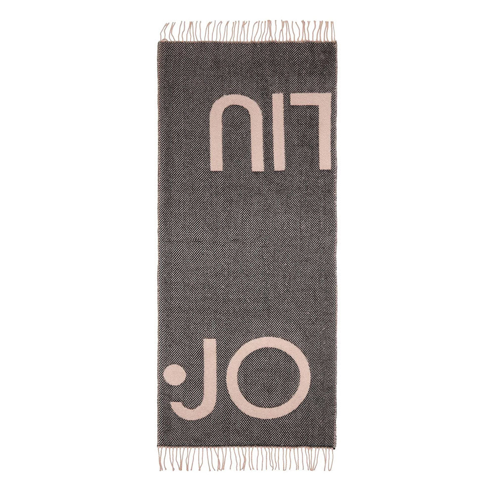 Stola Donna 180 x 70 cm LIU JO in Tessuto Garzato con Logo