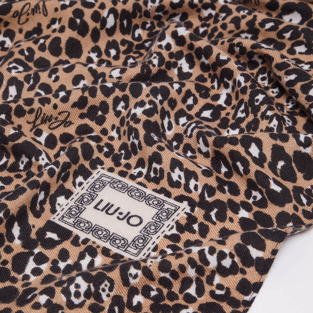 Stola Donna 180 x 70 cm LIU JO in Tessuto con Stampa Animalier 2F3144