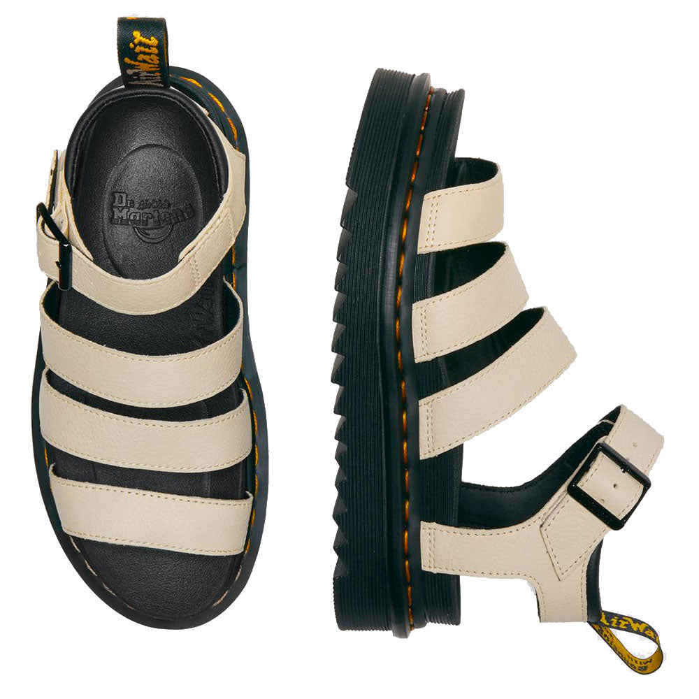 Scarpe Donna DR. MARTENS Sandali linea Blaire in Pelle Martellata Beige