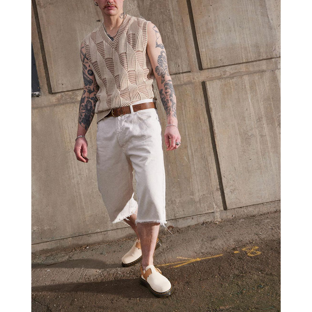 Scarpe Unisex DR. MARTENS linea Jorge II in Pelle Scamosciata Beige