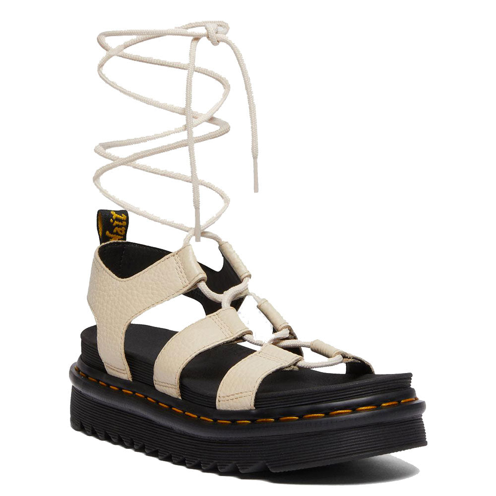 Scarpe Donna DR. MARTENS Sandali linea Nartilla in Pelle Martellata Beige