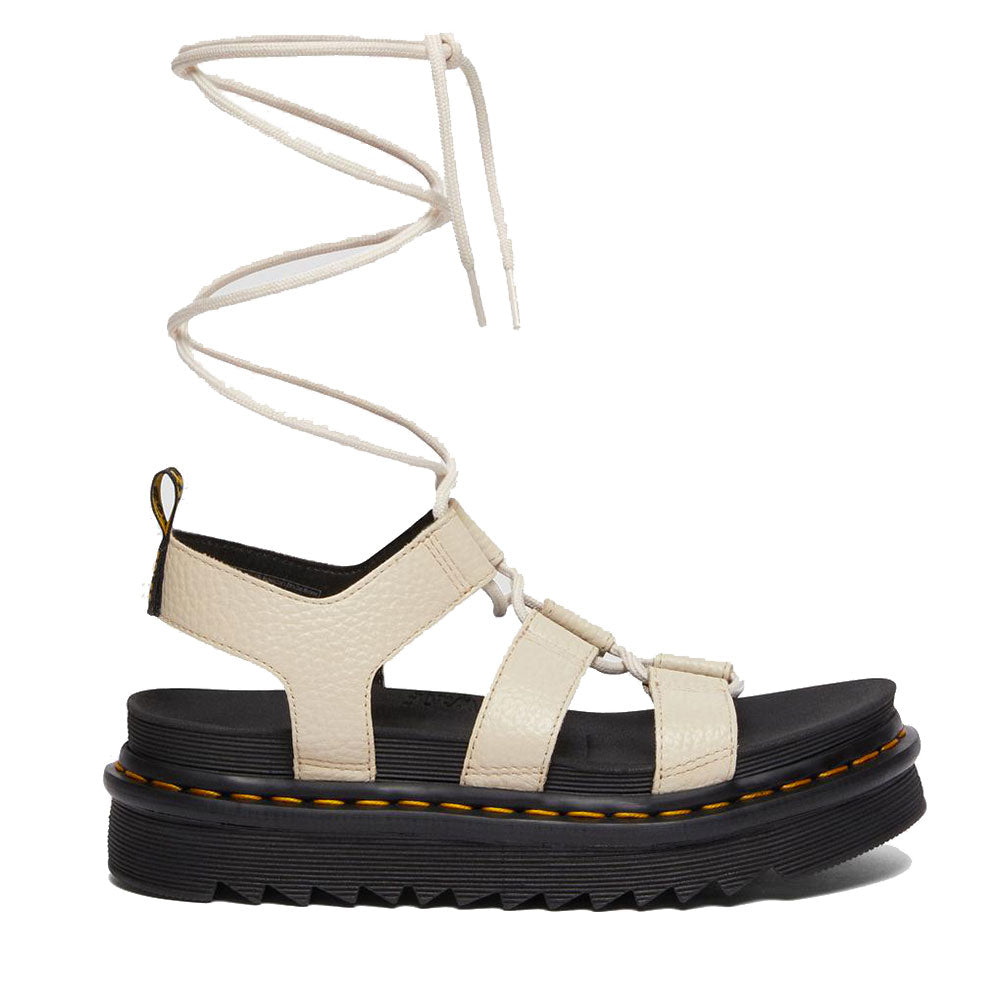 Scarpe Donna DR. MARTENS Sandali linea Nartilla in Pelle Martellata Beige