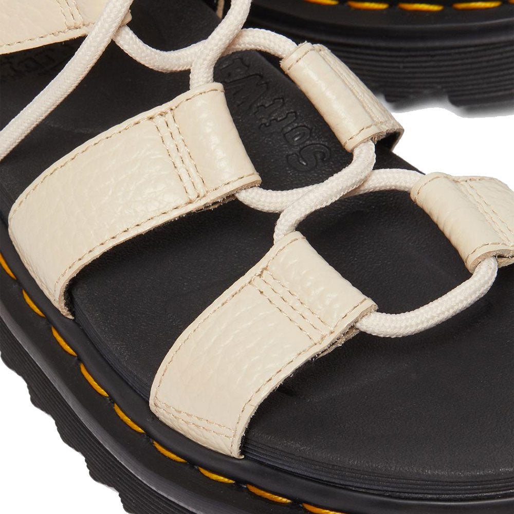 Scarpe Donna DR. MARTENS Sandali linea Nartilla in Pelle Martellata Beige
