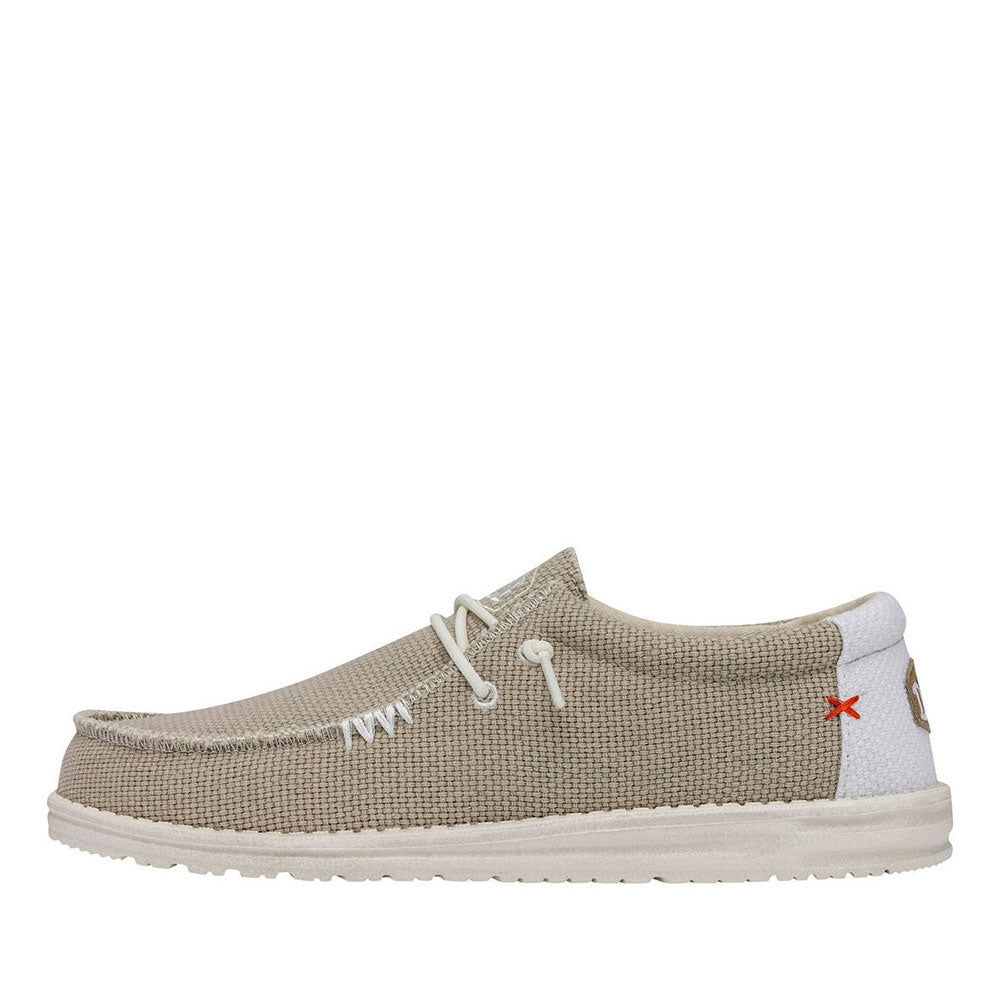 Scarpe Uomo HEY DUDE linea Wally Braided colore Off White