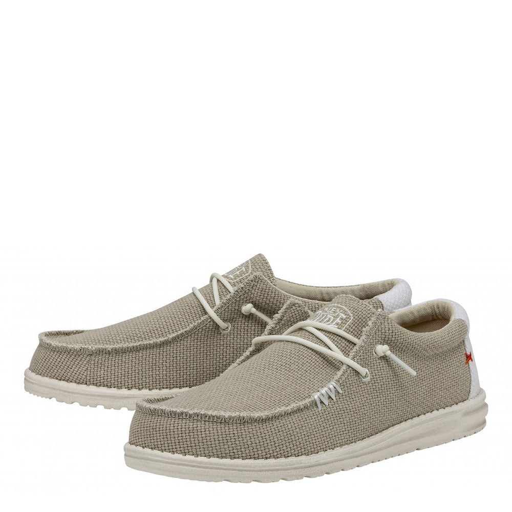 Scarpe Uomo HEY DUDE linea Wally Braided colore Off White