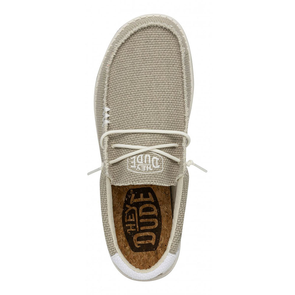 Scarpe Uomo HEY DUDE linea Wally Braided colore Off White