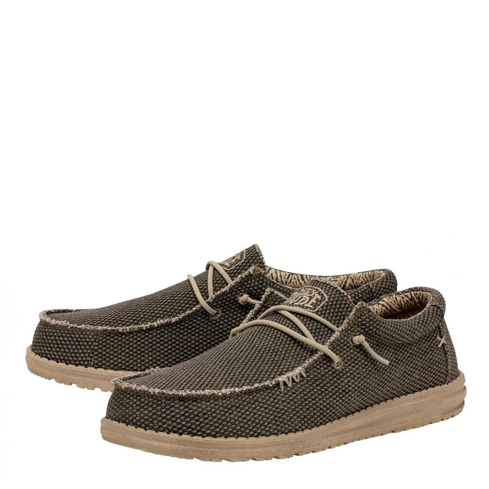 Scarpe Uomo HEY DUDE linea Wally Braided colore Army 3VE