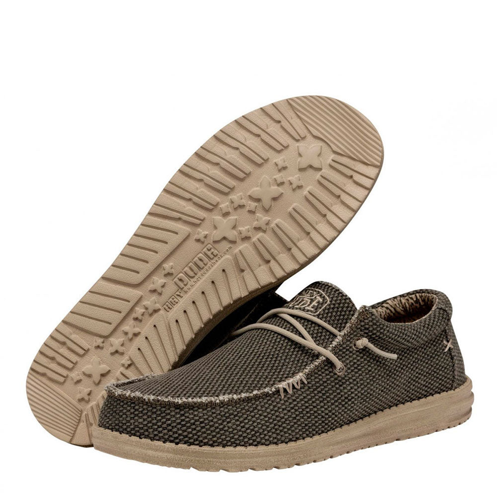 Scarpe Uomo HEY DUDE linea Wally Braided colore Army 3VE
