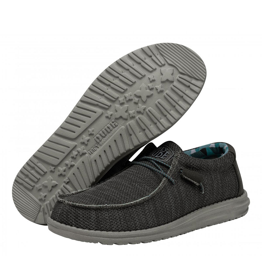 Scarpe Uomo HEY DUDE linea Wally Sox colore Charcoal
