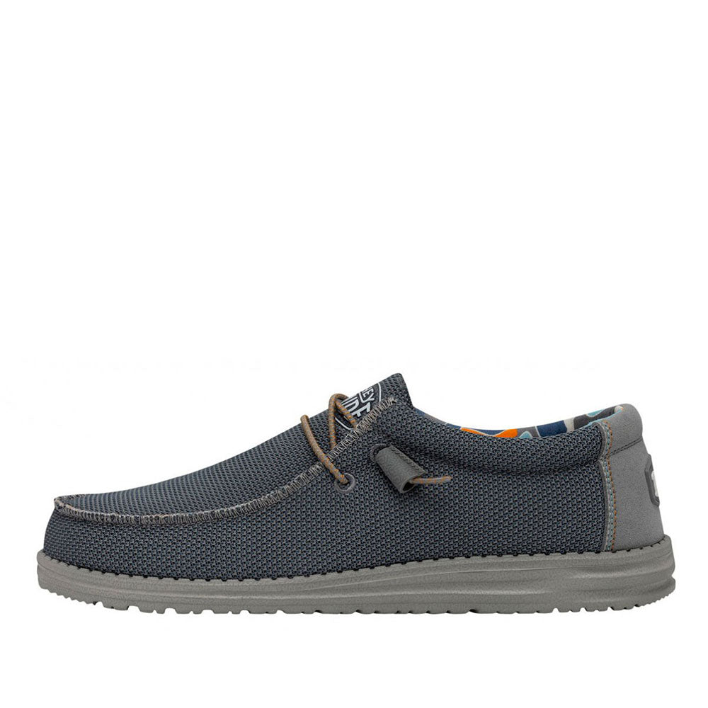 Scarpe Uomo HEY DUDE linea Wally Sox Triple Needle colore Blue Shadow