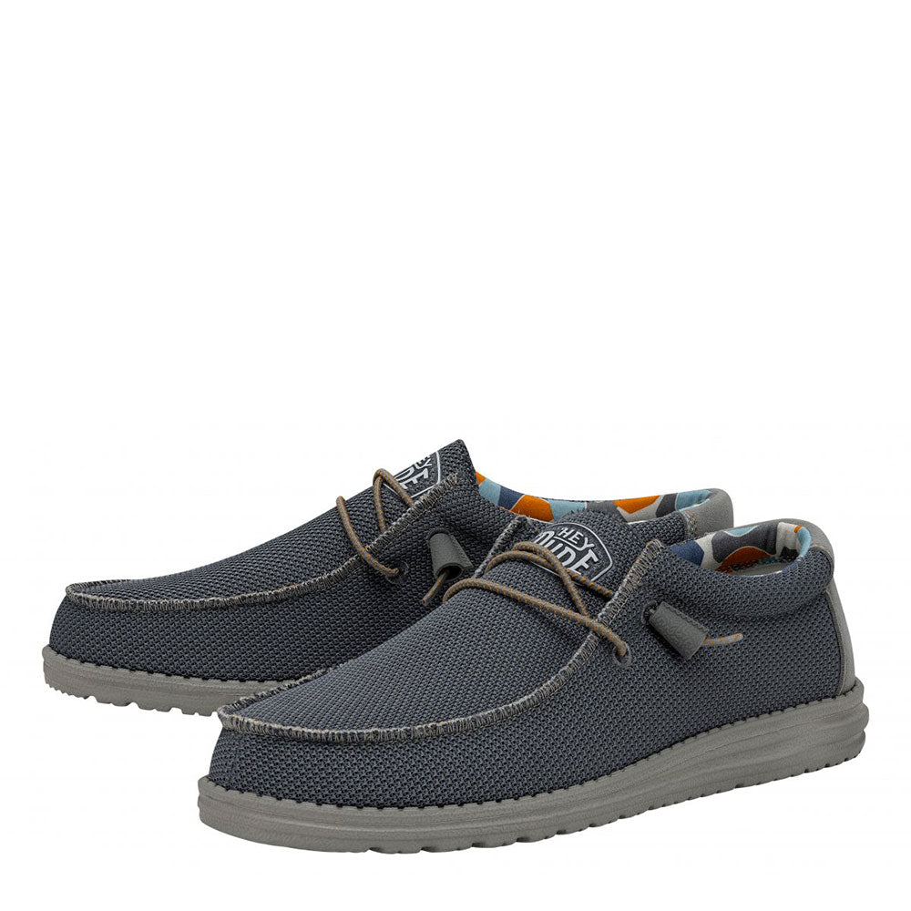 Scarpe Uomo HEY DUDE linea Wally Sox Triple Needle colore Blue Shadow