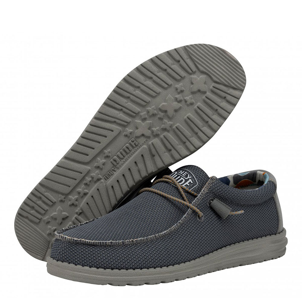 Scarpe Uomo HEY DUDE linea Wally Sox Triple Needle colore Blue Shadow