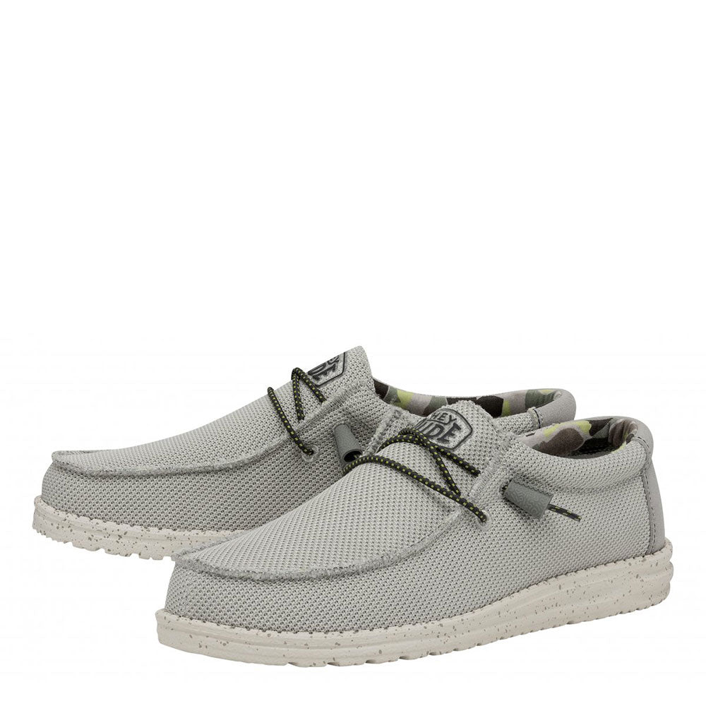 Scarpe Uomo HEY DUDE linea Wally Sox Triple Needle colore Fog