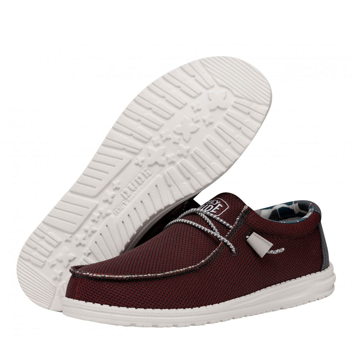 Scarpe Uomo HEY DUDE linea Wally Sox Triple Needle colore Karanda Red