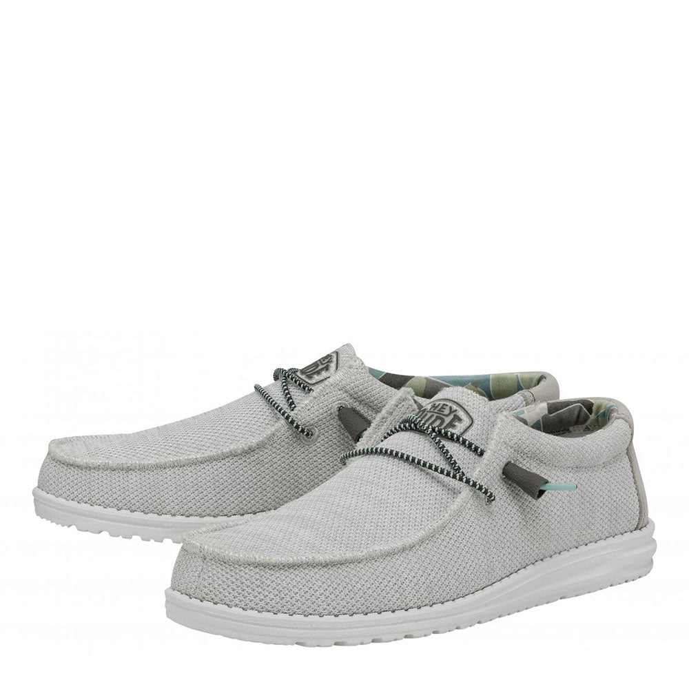 Scarpe Uomo HEY DUDE linea Wally Sox Triple Needle colore Star White