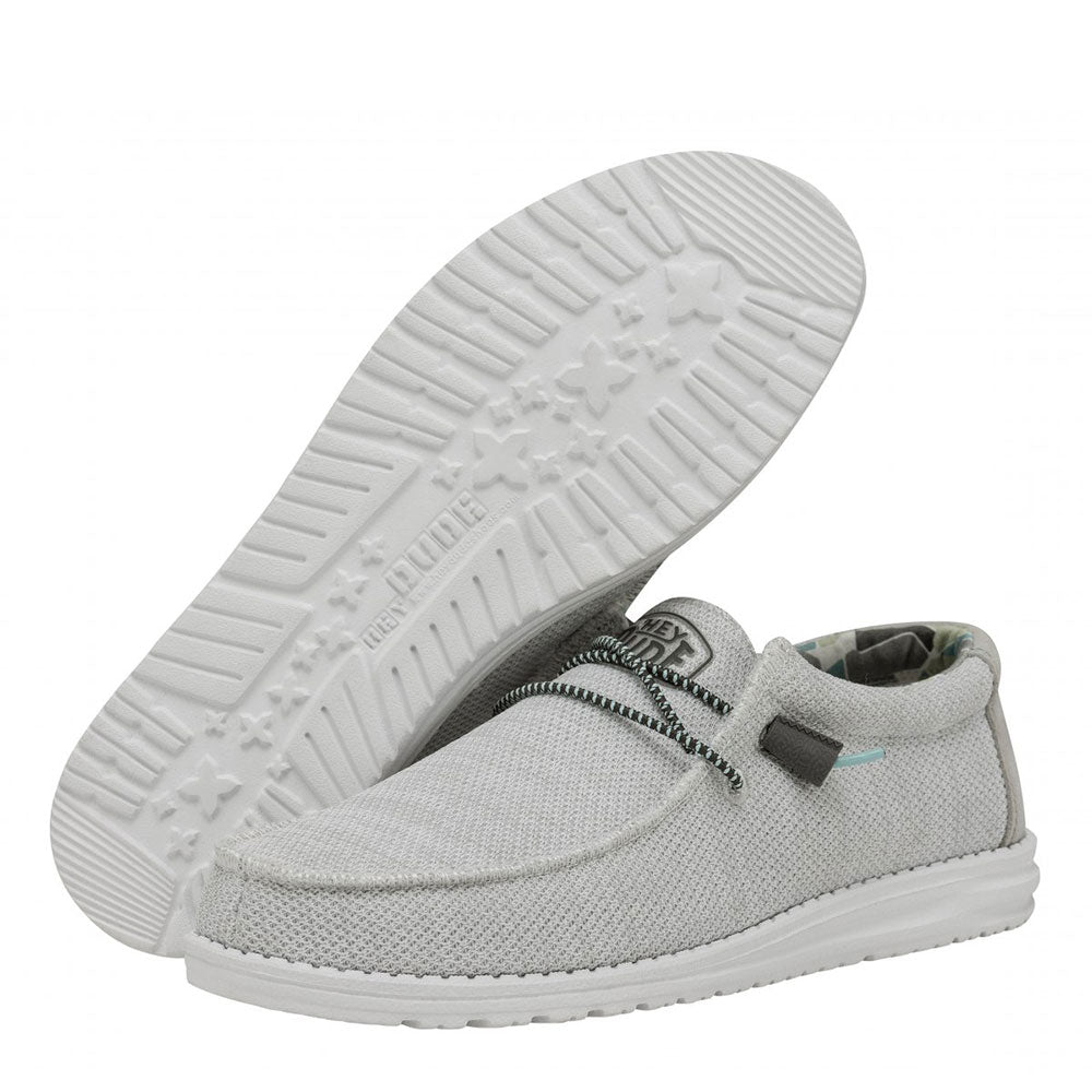 Scarpe Uomo HEY DUDE linea Wally Sox Triple Needle colore Star White
